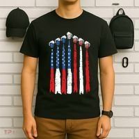 Beer Fighter Jet American Flag Usa 4th Of July Drinking Beer T-Shirt thumb 6