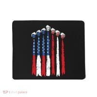 Beer Fighter Jet American Flag Usa 4th Of July Drinking Beer Mousepad thumb 0