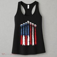 Beer Fighter Jet American Flag Usa 4th Of July Drinking Beer Women's Tank Top thumb 3