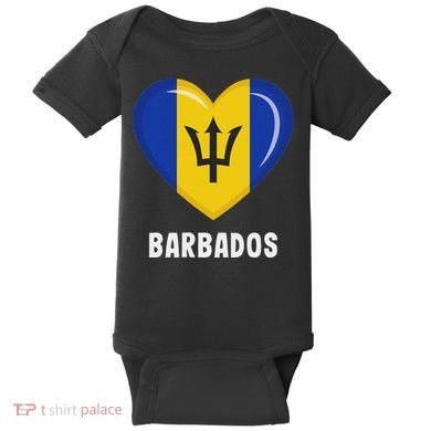 Barbados Flag Jersey Barbadian Baby Bodysuit