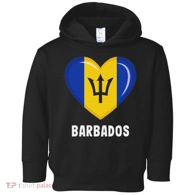 Barbados Flag Jersey Barbadian Toddler Hoodie