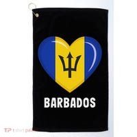 Barbados Flag Jersey Barbadian Golf Towel thumb 0