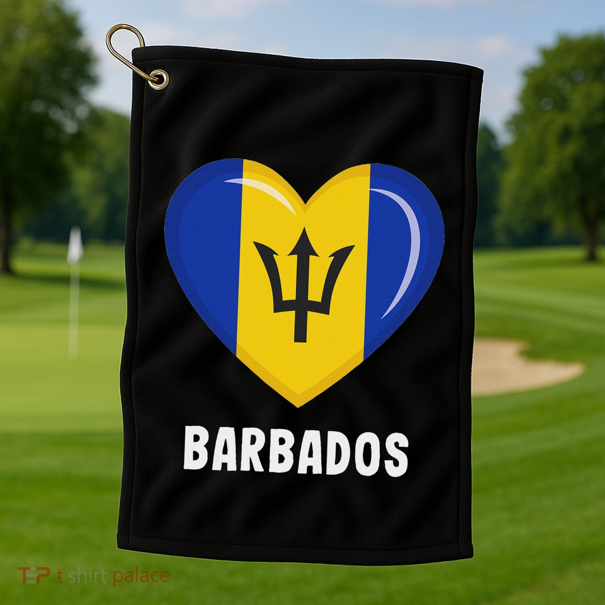 Barbados Flag Jersey Barbadian Golf Towel