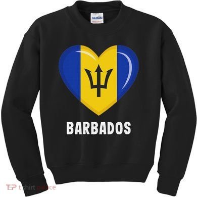Barbados Flag Jersey Barbadian Kids Sweatshirt