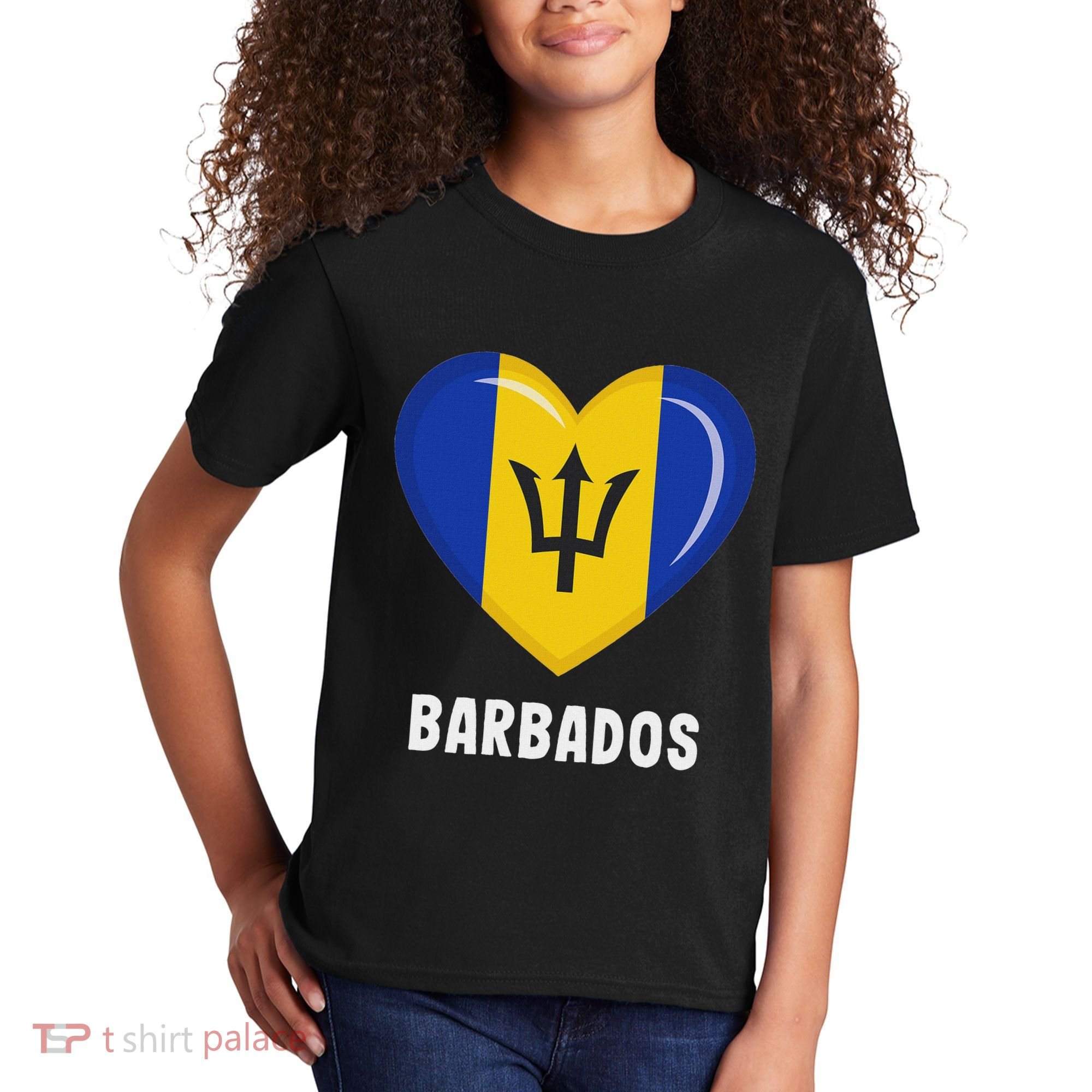 Barbados Flag Jersey Barbadian Kids T-Shirt