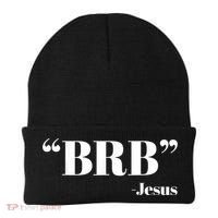 Brb Funny Jesus Quote Be Right Back Beanie thumb 0