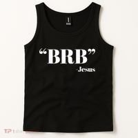 Brb Funny Jesus Quote Be Right Back Tank Top thumb 2