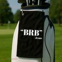 Brb Funny Jesus Quote Be Right Back Golf Towel thumb 2