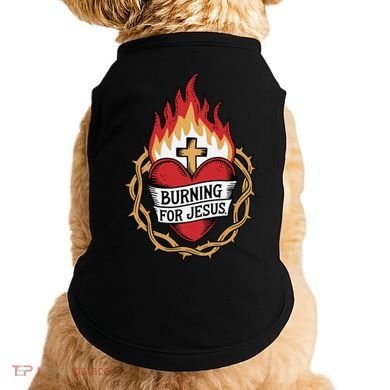 Burning For Jesus Heart Doggie Tank