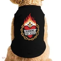 Burning For Jesus Heart Doggie Tank thumb 0