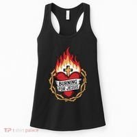 Burning For Jesus Heart Women's Tank Top thumb 0