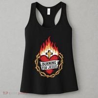 Burning For Jesus Heart Women's Tank Top thumb 3