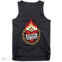 Burning For Jesus Heart Tank Top thumb 0