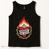 Burning For Jesus Heart Tank Top thumb 2