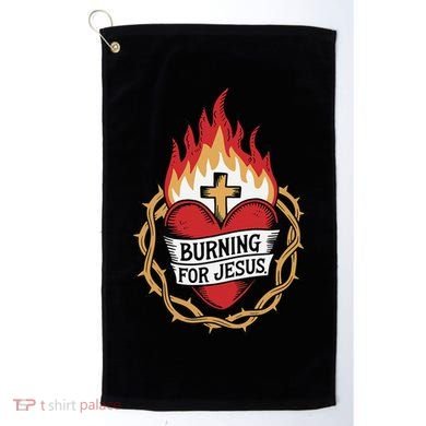 Burning For Jesus Heart Golf Towel
