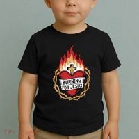 Burning For Jesus Heart Toddler T-Shirt thumb 2