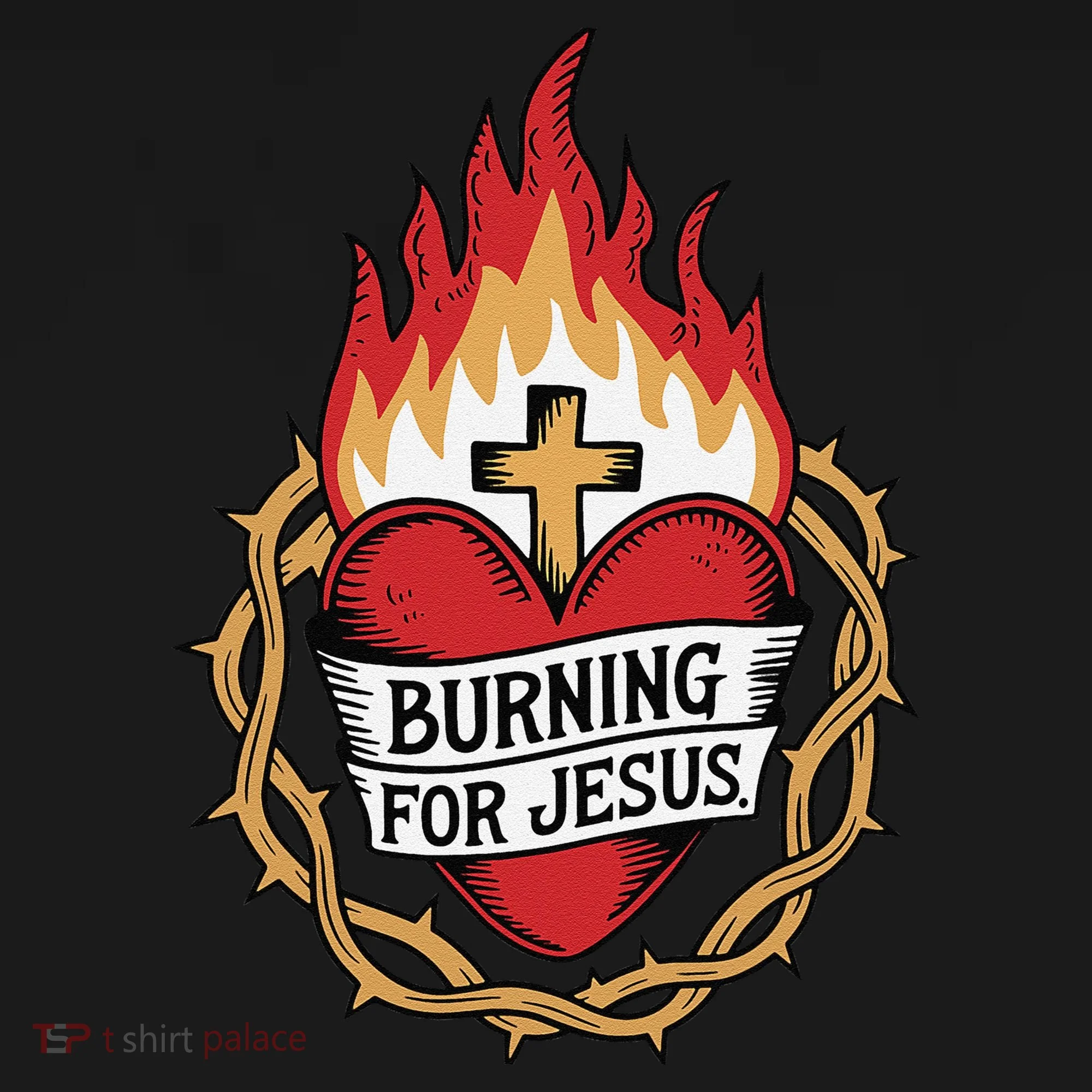 Burning For Jesus Heart Toddler T-Shirt