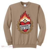 Burning For Jesus Heart Sweatshirt thumb 0