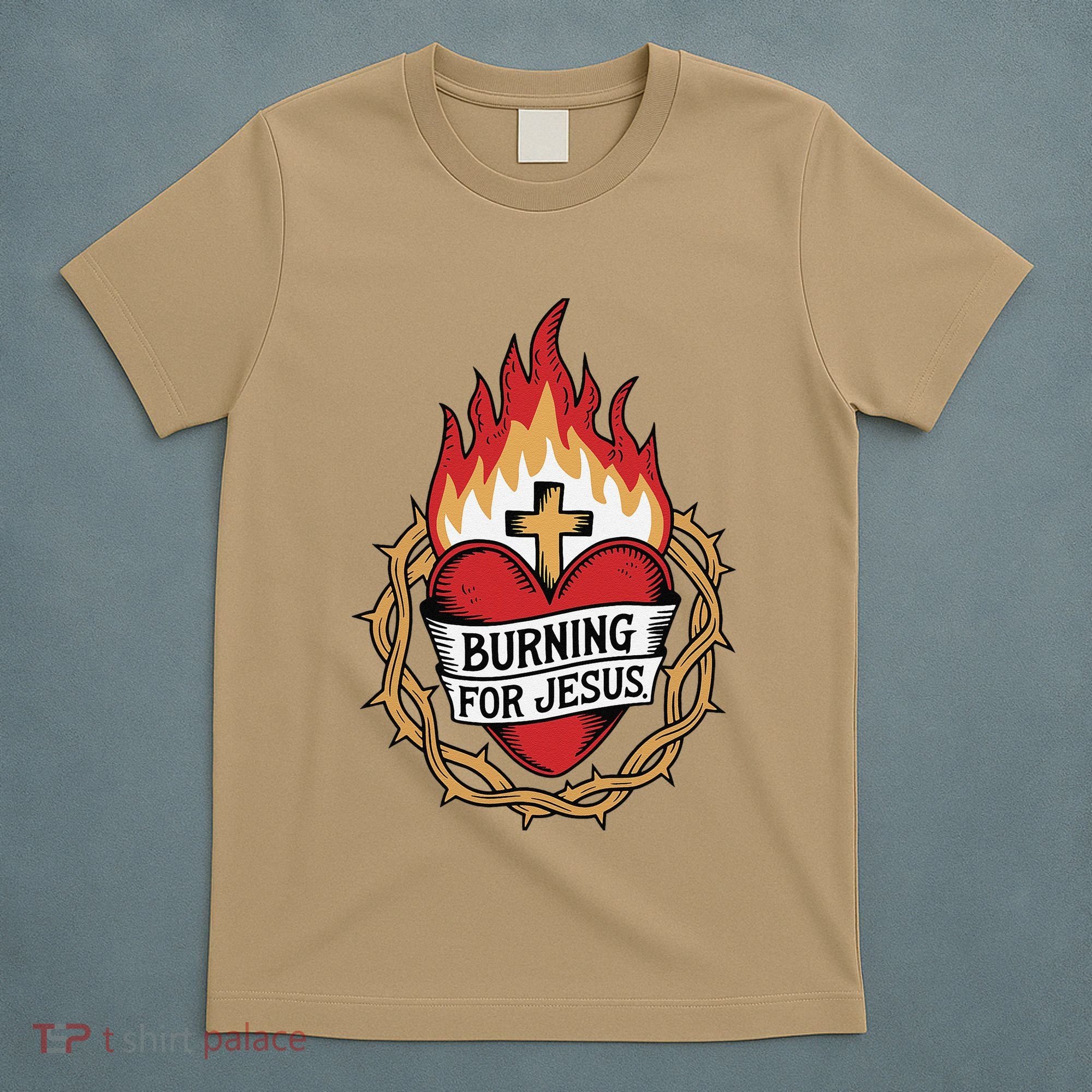 Burning For Jesus Heart T-Shirt