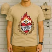 Burning For Jesus Heart T-Shirt thumb 6