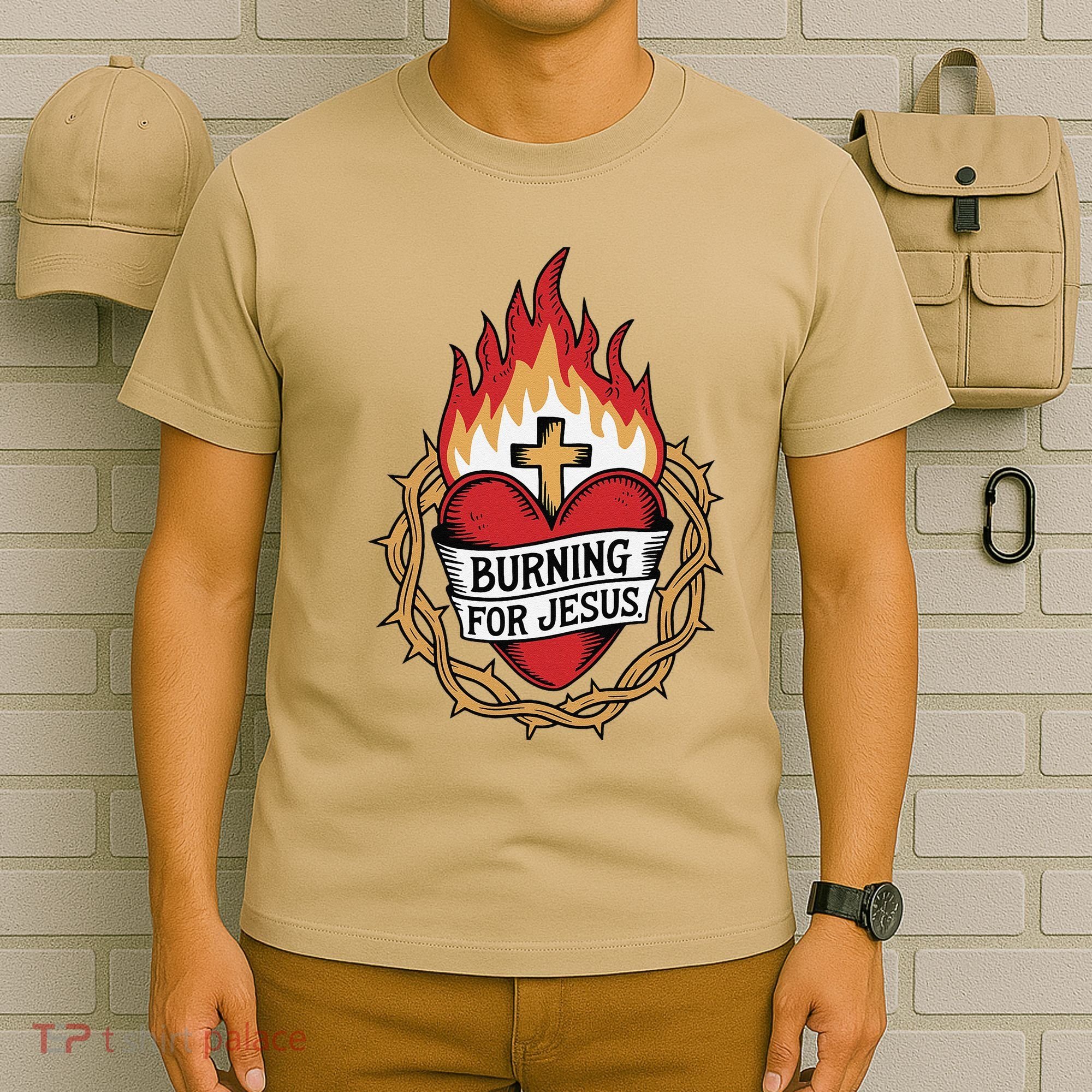 Burning For Jesus Heart T-Shirt