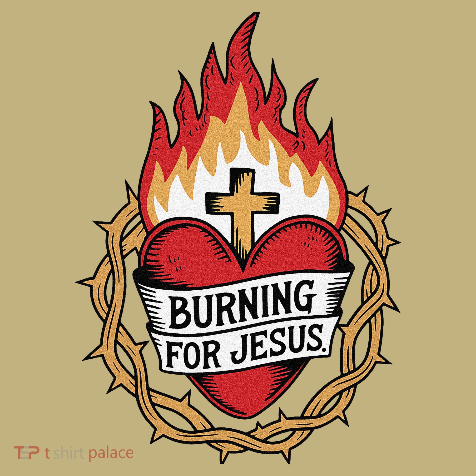 Burning For Jesus Heart Mousepad