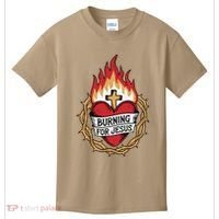 Burning For Jesus Heart Kids T-Shirt thumb 0