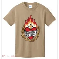 Burning For Jesus Heart Kids T-Shirt thumb 0