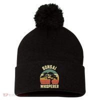 Bonsai Funny Japanese Bonsai Tree Whisperer Gift Pom Pom 12in Knit Beanie thumb 0