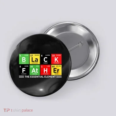 Black Father Juneteenth Essential Element Button