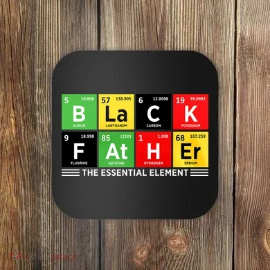 Black Father Juneteenth Essential Element Coaster