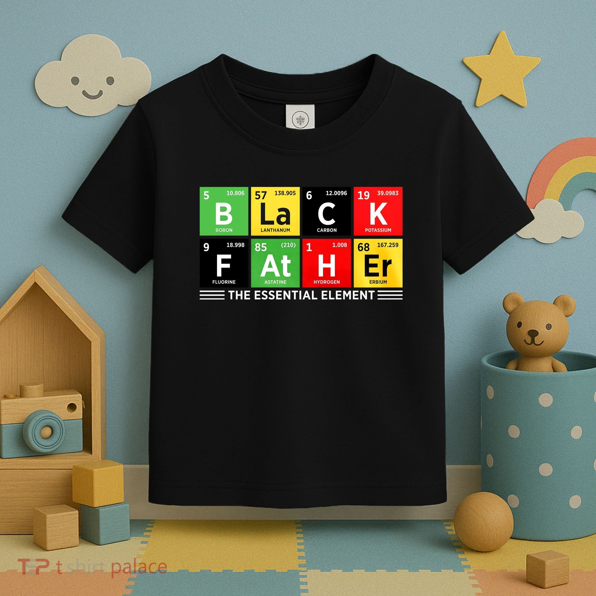 Black Father Juneteenth Essential Element Toddler T-Shirt