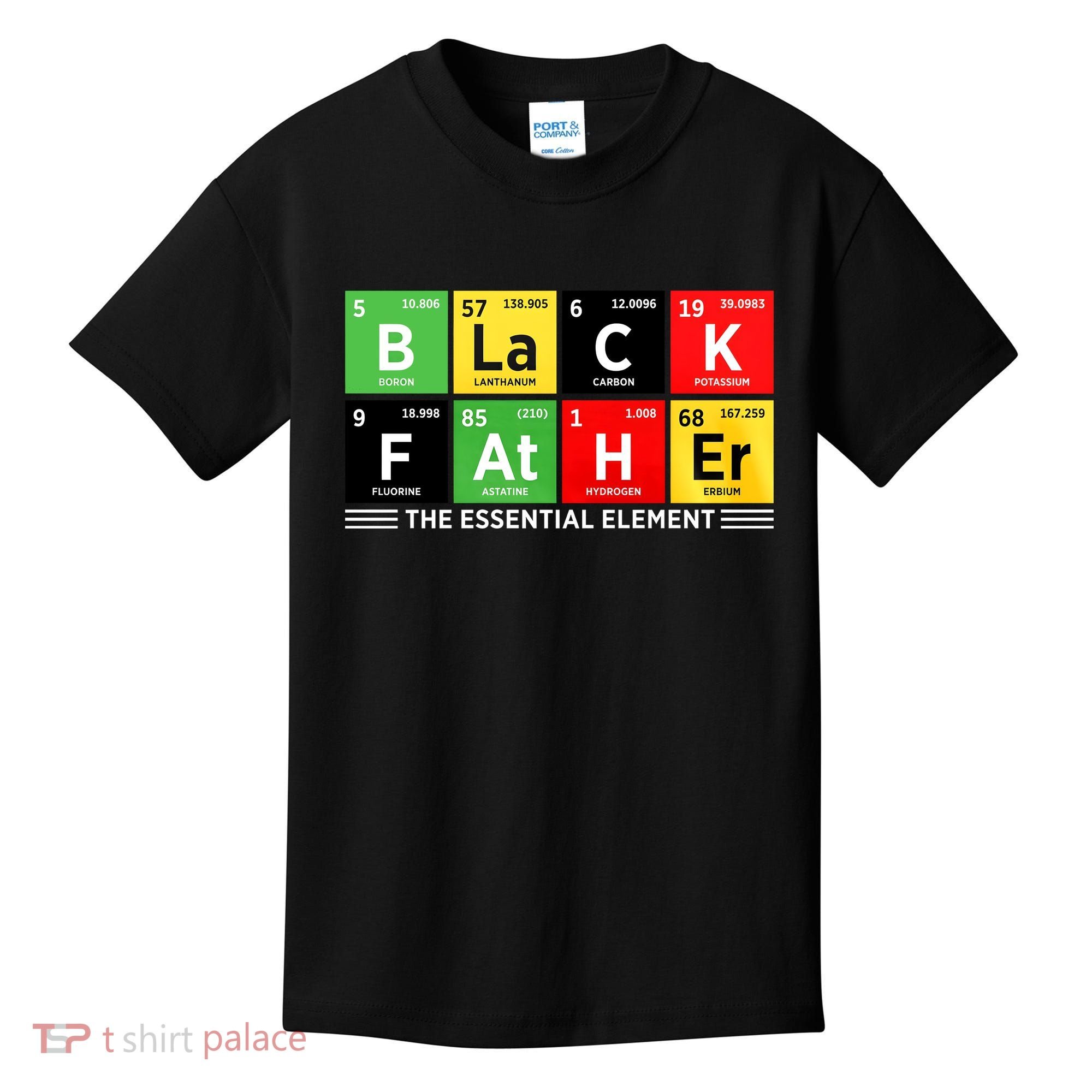 Black Father Juneteenth Essential Element Kids T-Shirt
