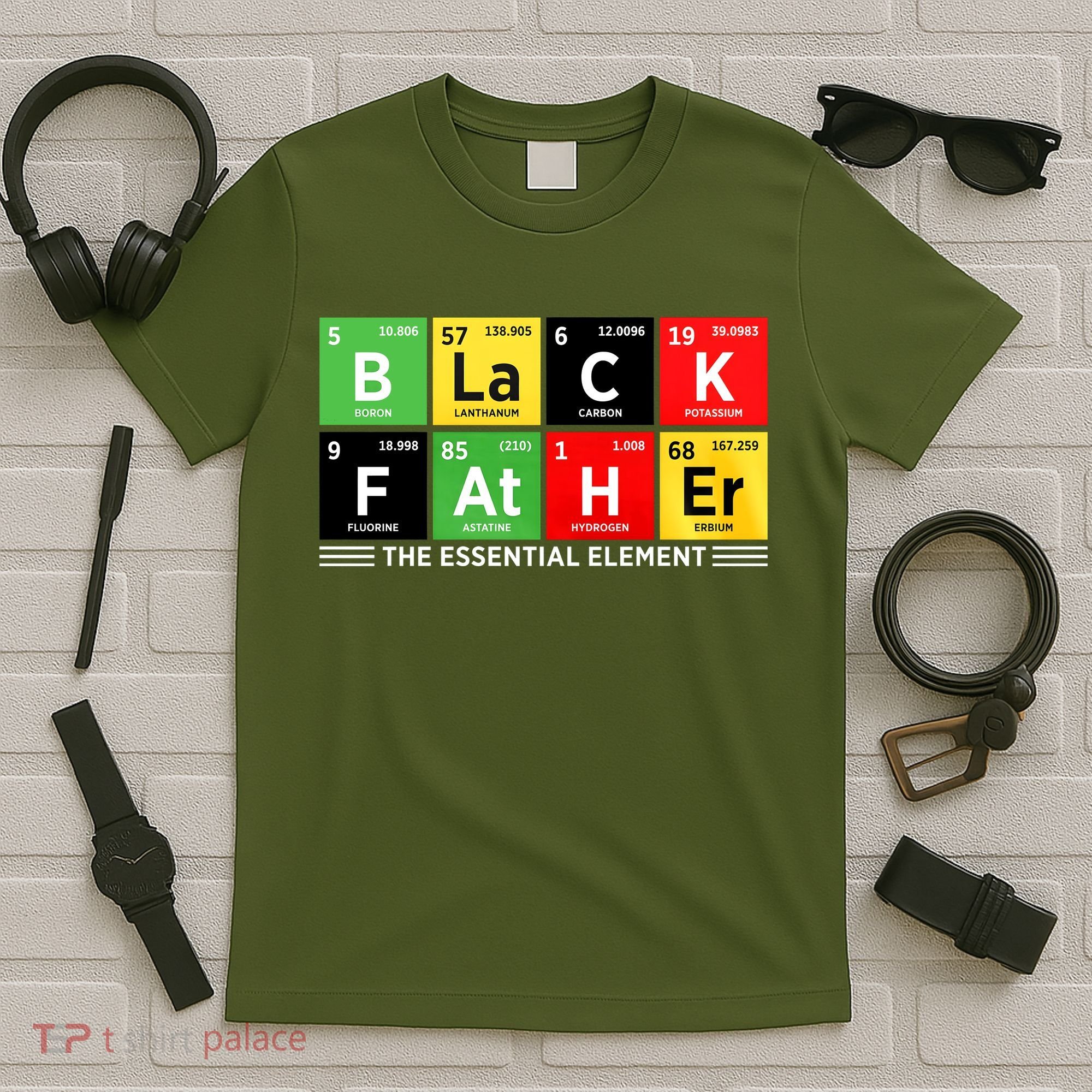 Black Father Juneteenth Essential Element T-Shirt
