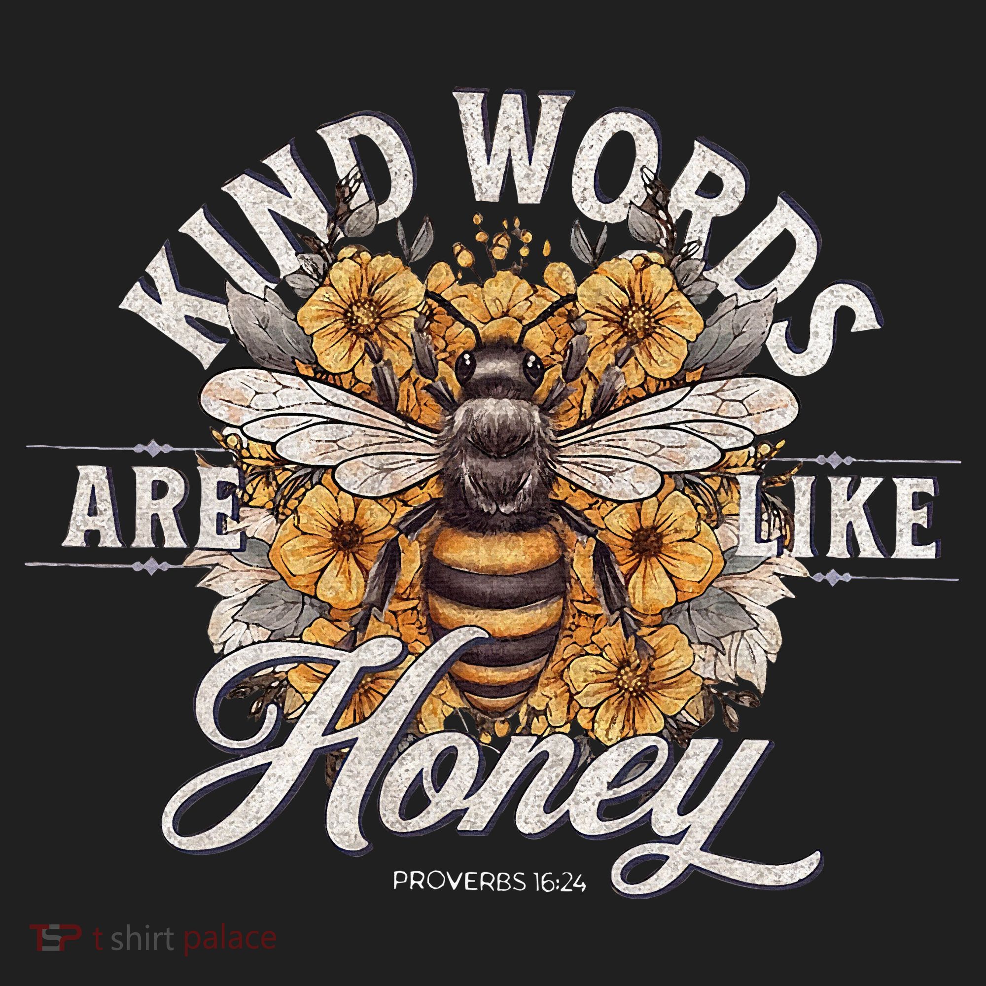 Bee Flowers Kind Words Are Like Honey Hat