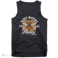 Bee Flowers Kind Words Are Like Honey Tank Top thumb 0