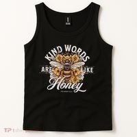 Bee Flowers Kind Words Are Like Honey Tank Top thumb 2