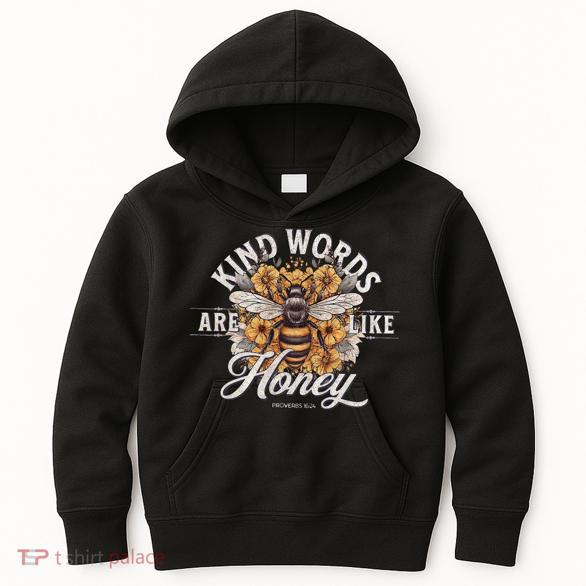 Bee Flowers Kind Words Are Like Honey Kids Hoodie