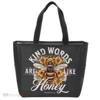Bee Flowers Kind Words Are Like Honey Tote Bag thumb 0