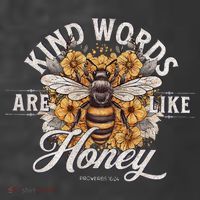 Bee Flowers Kind Words Are Like Honey Women's Hoodie thumb 2