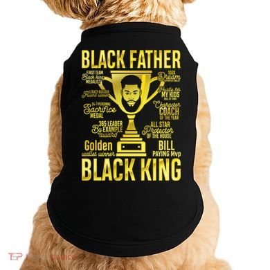 Black Father King Father's Day Juneteenth Black Dad Papa Gift Doggie Tank