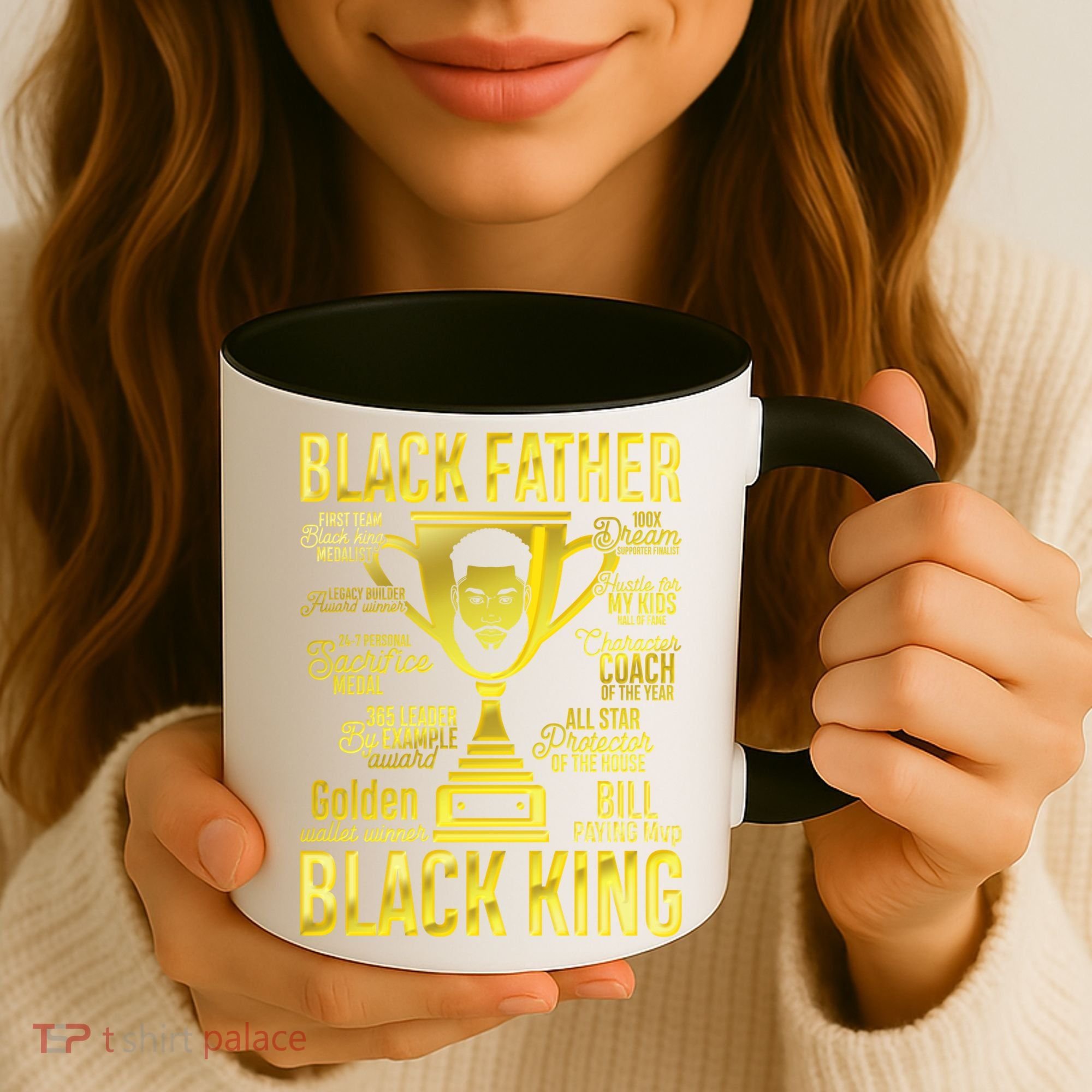 Black Father King Father's Day Juneteenth Black Dad Papa Gift Coffee Mug