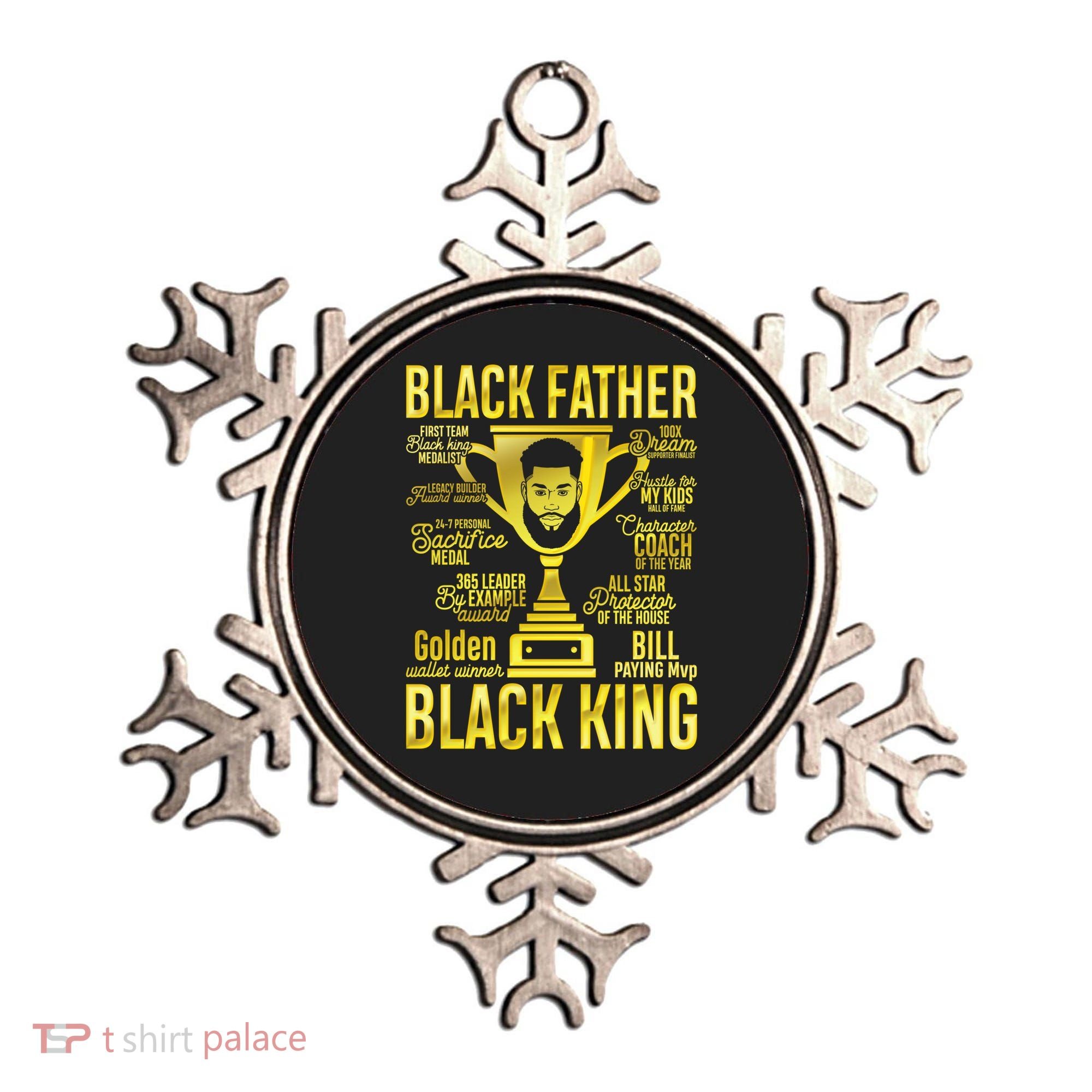 Black Father King Father's Day Juneteenth Black Dad Papa Gift Ornament