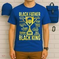 Black Father King Father's Day Juneteenth Black Dad Papa Gift T-Shirt thumb 6
