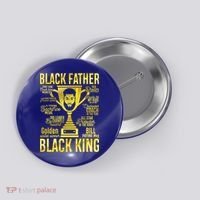Black Father King Father's Day Juneteenth Black Dad Papa Gift Button thumb 0