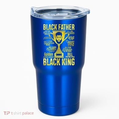 Black Father King Father's Day Juneteenth Black Dad Papa Gift Tumbler