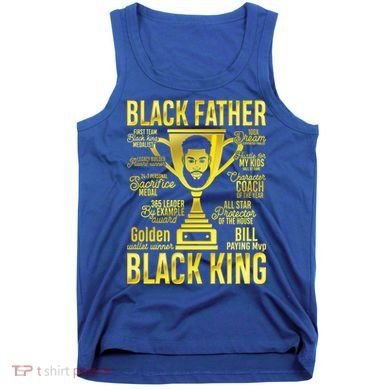 Black Father King Father's Day Juneteenth Black Dad Papa Gift Tank Top