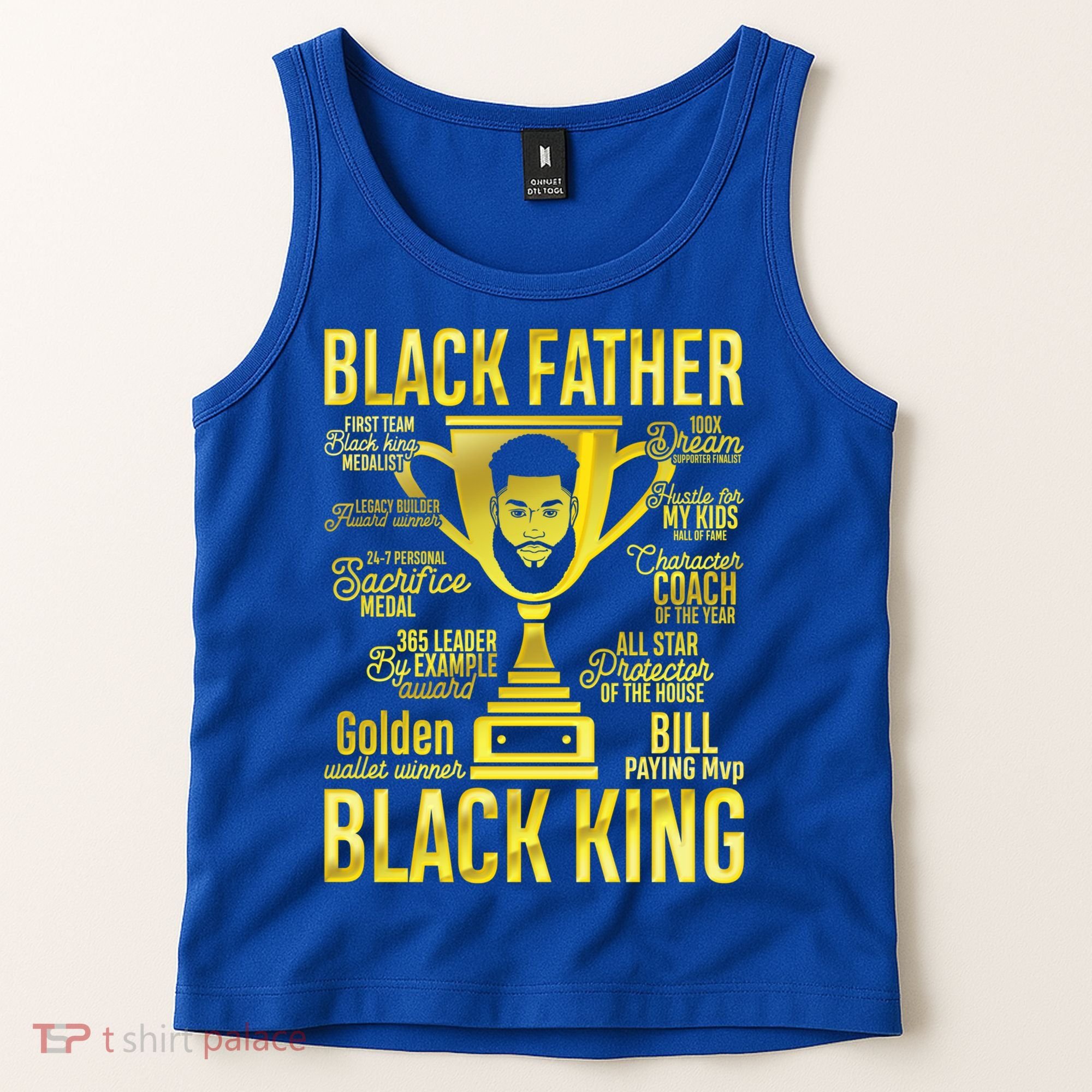 Black Father King Father's Day Juneteenth Black Dad Papa Gift Tank Top