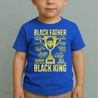 Black Father King Father's Day Juneteenth Black Dad Papa Gift Toddler T-Shirt thumb 2