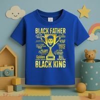 Black Father King Father's Day Juneteenth Black Dad Papa Gift Toddler T-Shirt thumb 3